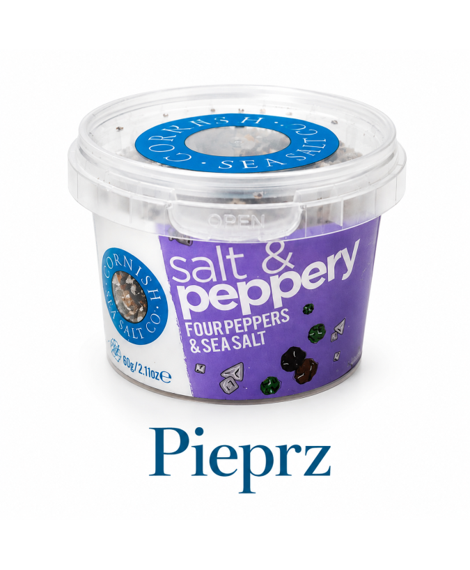 Cornish Sea Salt Peppery 60 g – sól morska w płatkach z pieprzem