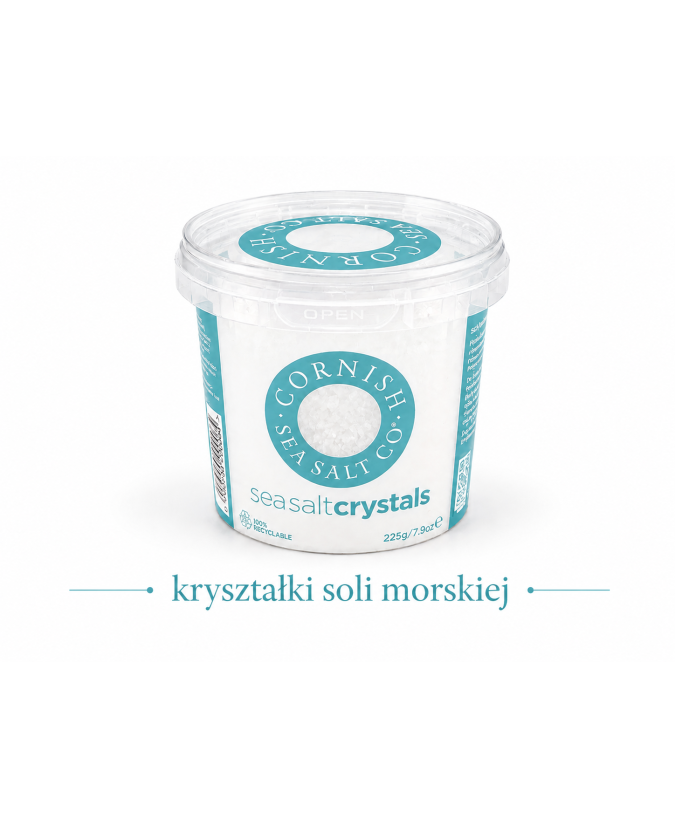 Cornish Sól Morska Kryształki 225 g | Naturalna Sól z Kornwalii