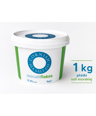 Płatki Soli Morskiej Cornish Sea Salt 1 kg | Wiaderko/Premium