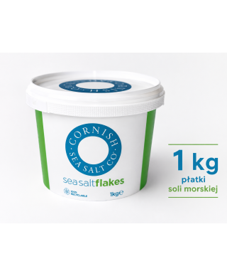 Płatki Soli Morskiej Cornish Sea Salt 1 kg | Wiaderko/Premium