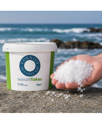 Płatki Soli Morskiej Cornish Sea Salt 1 kg | Wiaderko/Premium