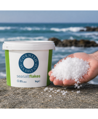 Płatki Soli Morskiej Cornish Sea Salt 1 kg | Wiaderko/Premium