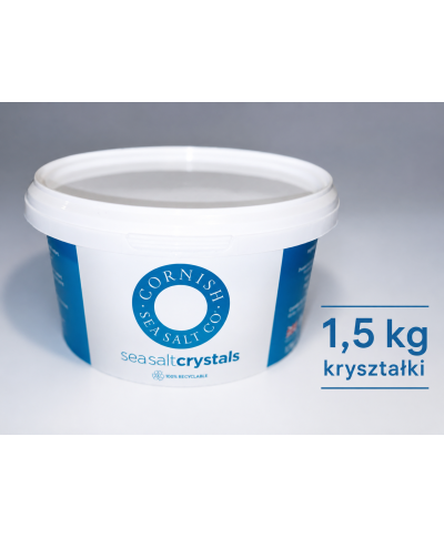 Sól Morska Gruboziarnista 1,5 kg | Do Steków i Grilla | Cornish